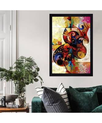 Abstract Art" Textured Paper (Scratch/Dust) Proof Framed Art Print 3