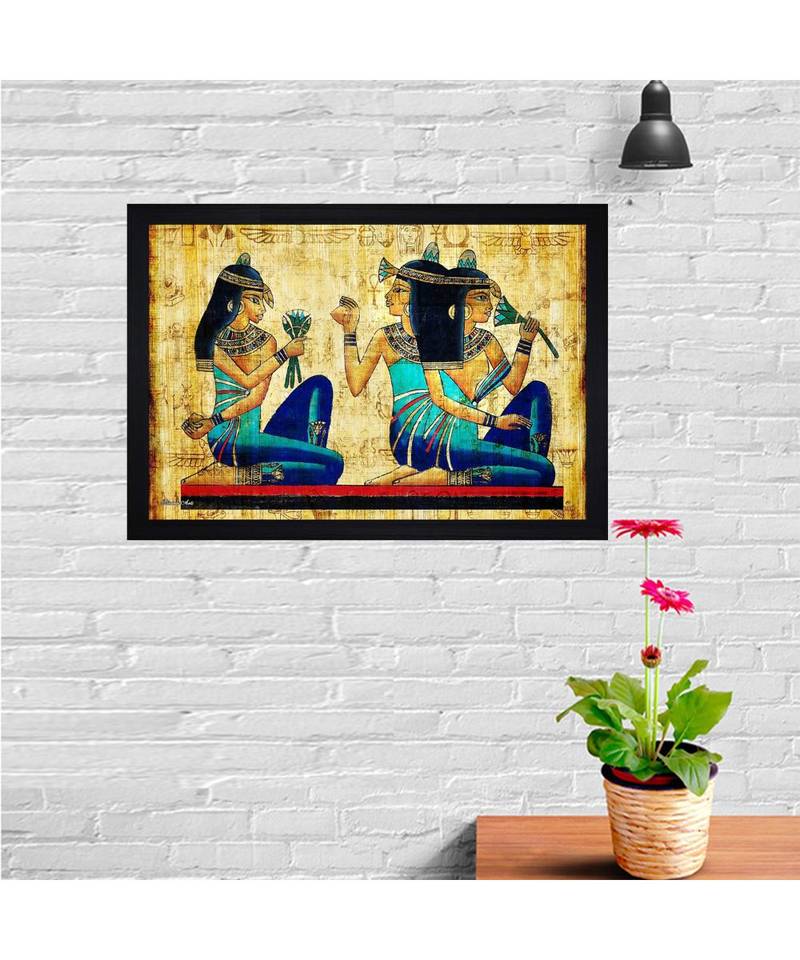 Abstract Egyptian Art" Textured Paper (Scratch/Dust) Proof Framed Art Print