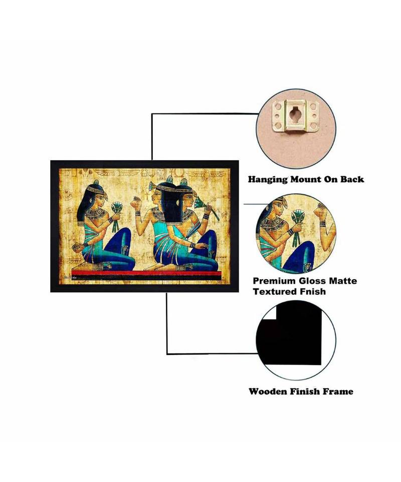 Abstract Egyptian Art" Textured Paper (Scratch/Dust) Proof Framed Art Print