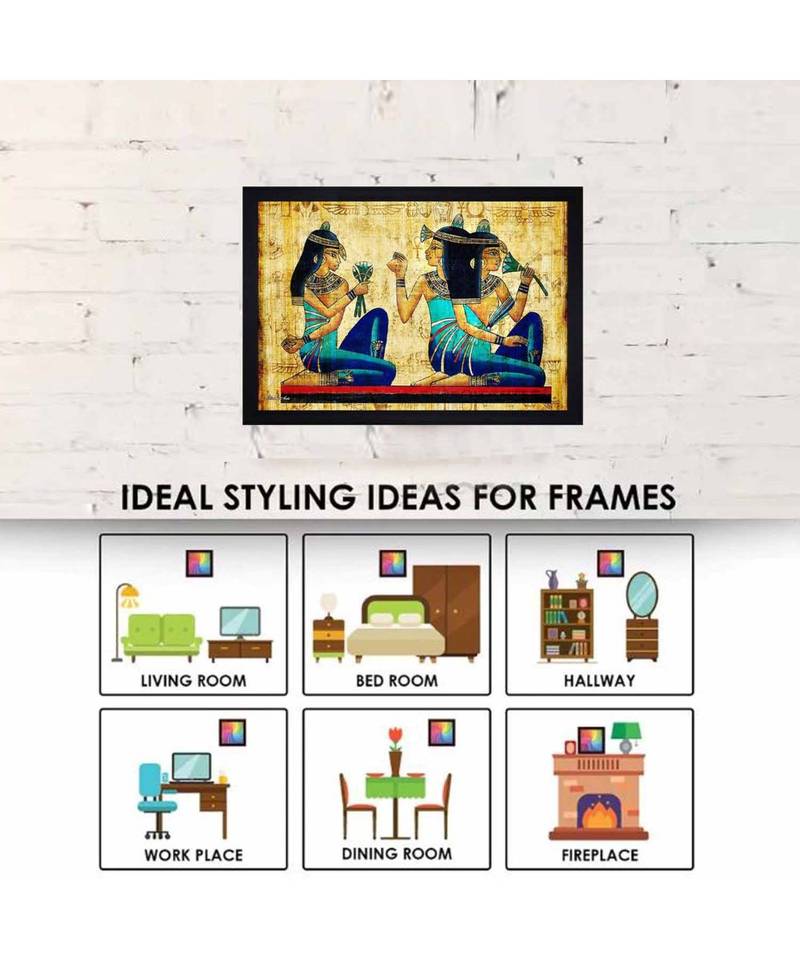 Abstract Egyptian Art" Textured Paper (Scratch/Dust) Proof Framed Art Print