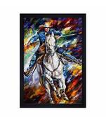 People Horseriding Art" Textured Paper (Scratch/Dust) Proof Framed Art Print