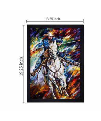 People Horseriding Art" Textured Paper (Scratch/Dust) Proof Framed Art Print 2