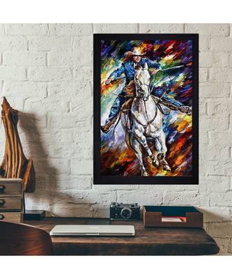 People Horseriding Art" Textured Paper (Scratch/Dust) Proof Framed Art Print 3