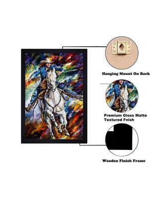 People Horseriding Art" Textured Paper (Scratch/Dust) Proof Framed Art Print 4