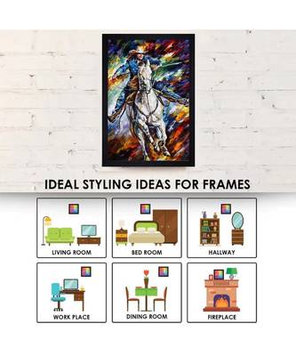 People Horseriding Art" Textured Paper (Scratch/Dust) Proof Framed Art Print 5