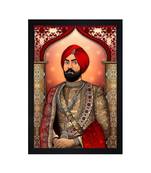 Indian Traditional People Art" Textured Paper (Scratch/Dust) Proof Framed Art Print