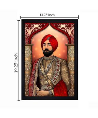 Indian Traditional People Art" Textured Paper (Scratch/Dust) Proof Framed Art Print 2