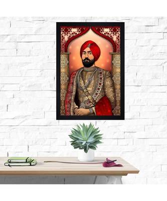 Indian Traditional People Art" Textured Paper (Scratch/Dust) Proof Framed Art Print 3