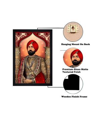 Indian Traditional People Art" Textured Paper (Scratch/Dust) Proof Framed Art Print 5