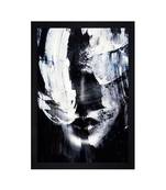 Abstract Face Art" Textured Paper (Scratch/Dust) Proof Framed Art Print