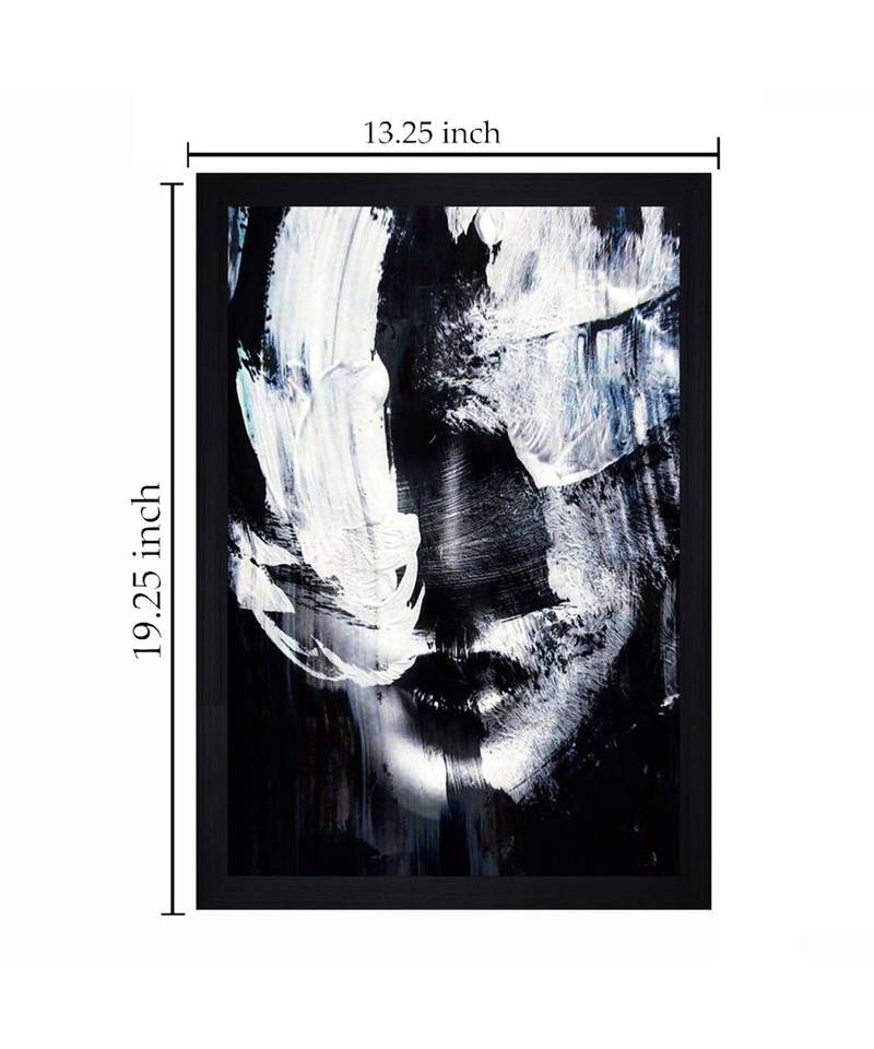 Abstract Face Art" Textured Paper (Scratch/Dust) Proof Framed Art Print