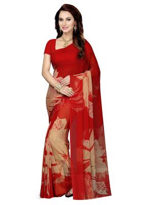 Combo Of 3 Poly Georgette Multicolor Printed Women's Saree 5