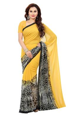 Combo Of 3 Poly Georgette Multicolor Printed Women's Saree 8