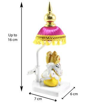 Lord Ganesha Idol with Chatri for Car Dashboard 3