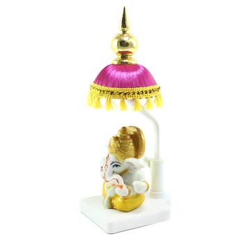 Lord Ganesha Idol with Chatri for Car Dashboard 4