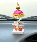 Lord Ganesha Idol with Chatri for Car Dashboard