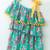 Aqua Pretty Layered Printed Georgette Dress