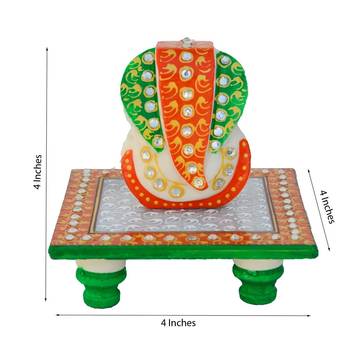 Charismatic Lord Ganesha Marble Chowki 3
