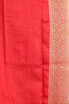 Off white woven banarasi saree with blouse 4