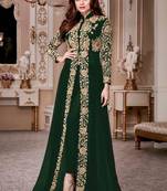 Green embroidered georgette salwar