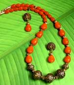 Orange agate necklaces