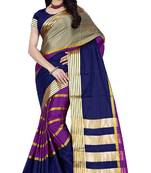 Multicolor printed cotton silk saree with blouse