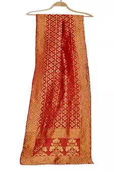 Beige embroidered cotton salwar
