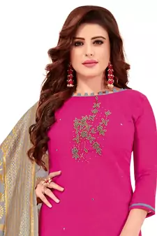 Pink Mirror Cotton Salwar