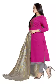 Pink Mirror Cotton Salwar