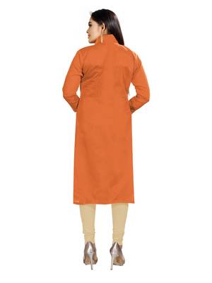 Kimisha Women's Orange & Beige Banarasi Jacquard Dress Material With Thread Work Modal Silk Dupatta 3
