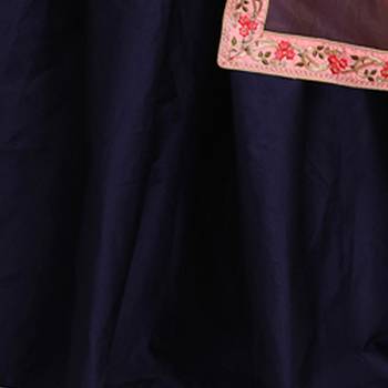 Blue Embroidered Satin Semi Stitched Lehenga 3