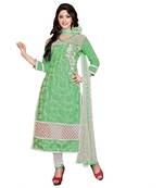 Green Embroidered Cambric Salwar