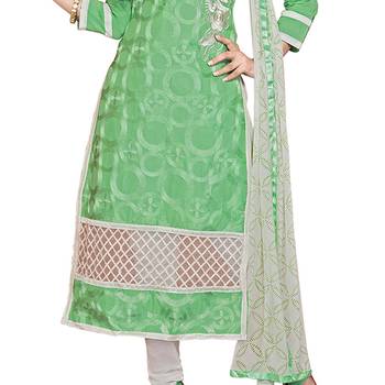 Green Embroidered Cambric Salwar 3