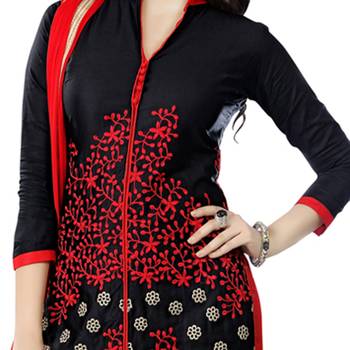 Black Embroidered Cotton Salwar 4