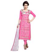 Pink Embroidered Cambric Salwar