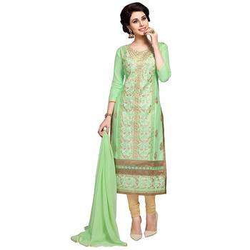 Green Embroidered Cambric Salwar 1