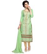 Green Embroidered Cambric Salwar