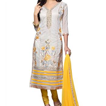 White Embroidered Chanderi Salwar 2