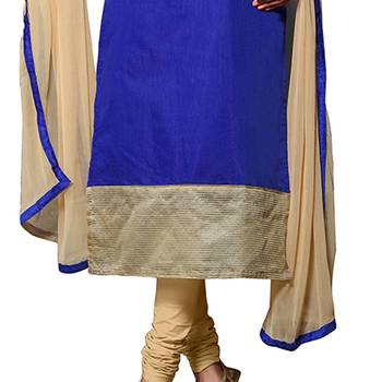 Blue Embroidered Chanderi Salwar 3
