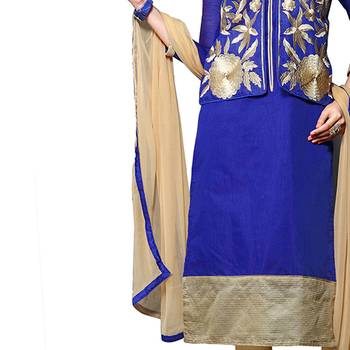Blue Embroidered Chanderi Salwar 4