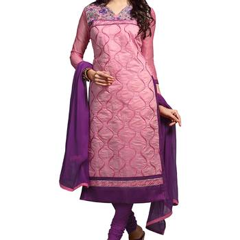 Pink Embroidered Chanderi Salwar 2