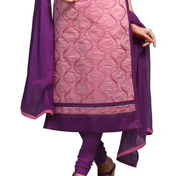 Pink Embroidered Chanderi Salwar 3
