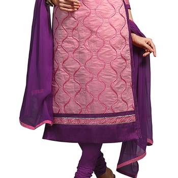 Pink Embroidered Chanderi Salwar 4