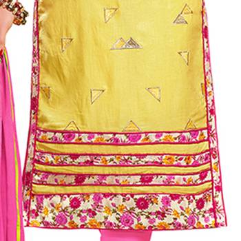 Yellow Thread Faux Cotton Salwar 4