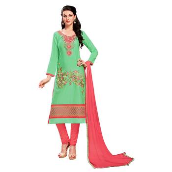 Green Thread Faux Cotton Salwar 1