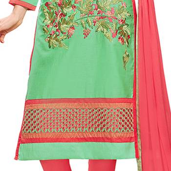Green Thread Faux Cotton Salwar 4