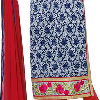 Blue Thread Faux Cotton Salwar 4