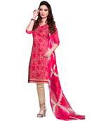 Pink Embroidered Cotton Salwar