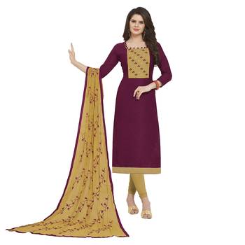 Purple Embroidered Jacquard Salwar 1