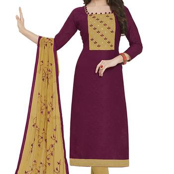 Purple Embroidered Jacquard Salwar 2